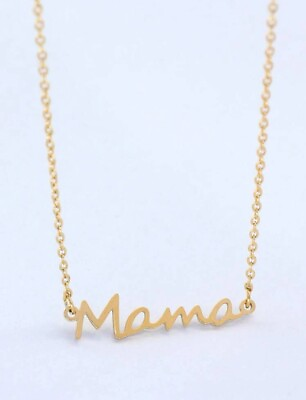 #ad Mama Necklace Gold Plated Stainless Steel Mom Necklace $10.99