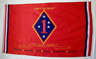 #ad 3X5 USMC 1st Division 3#x27; x 5#x27; Red Flag Official Licensed $9.88