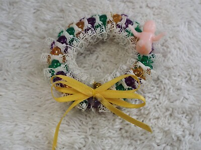 #ad Mardi Gras Lace Bead Baby Pin B62 $5.87