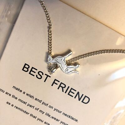 #ad Dog Best Friend Silver Necklace Brand New $11.00