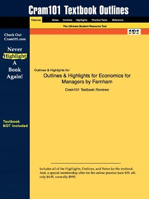 #ad OUTLINES amp; HIGHLIGHTS FOR ECONOMICS FOR MANAGERS BY PAUL By Cram101 VG $185.95