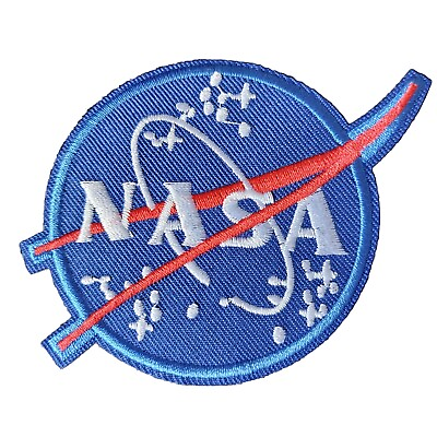 #ad NASA Iron On Sew On Embroidered Patch Aerospace Meatball Logo $10.99