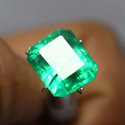 #ad Natural EMERALD Green 8.00 Ct CERTIFIED Loose Gemstone Emerald Shape $14.80