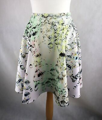 #ad TED BAKER Seamer Crystal print Skirt Size 0 UK 6 A line Flared with pockets GBP 20.92