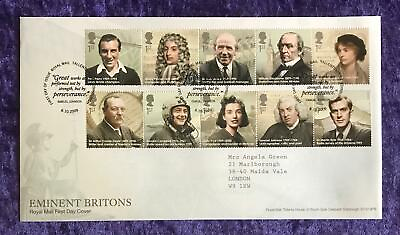 #ad 2009 EMINENT BRITONS STAMPS FIRST DAY COVER FDC 309 GBP 2.00
