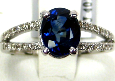 #ad Blue Sapphire Ring 14K White gold Natural Fine Gems Made in USA 20yrs on eBay $1663.20