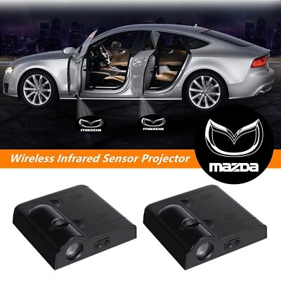 #ad 2x Wireless LED Car Door Welcome Laser Projector Shadow Lights for Mazda $17.99