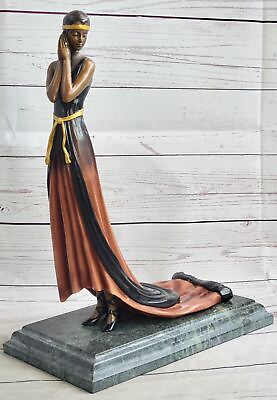 #ad Art Noveau Deco Bronze Fashion French Dancer Flapper Statue Sculpture J Erte Art $299.50