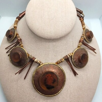 #ad Authentic Copper Necklace with Natural Elements $149.00