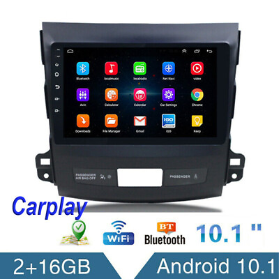 #ad Android 10.0 Car Gps Navi WIFI Stereo Radio Player For Mitsubishi Outlander BT $99.94