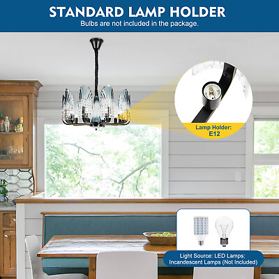 #ad 10 Lights Modern Crystal Glass Chandelier LED Lamp Ceiling Fixture Pendant Light $104.50