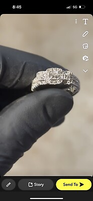 #ad LEO 3 Stone Diamond Engagement Ring $1500.00