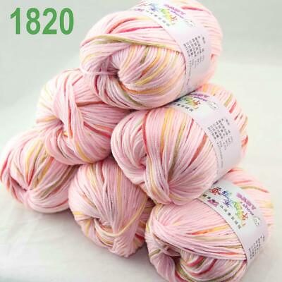 #ad Sale 6 SkeinsX50gr Soft Cashmere Silk Velvet Baby Hand Knitting Crochet Yarn 20 C $53.48