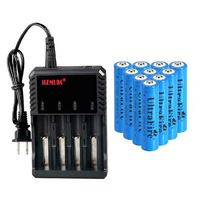 #ad UltraFire 14500 Battery 1800mAh Li ion 3.7V Rechargeable Batteries Charger Lot $5.75