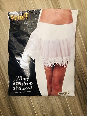 #ad Spirit Halloween White Lace Teardrop Tulle Petticoat One Size $18.00