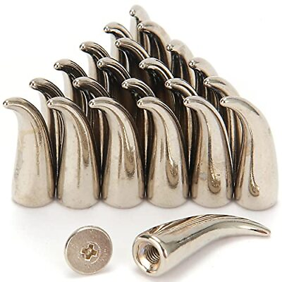 #ad 21mm Cat Claw Studs and Spikes Metal Screw Back Punk Rock Spike 20Sets Silver $15.61