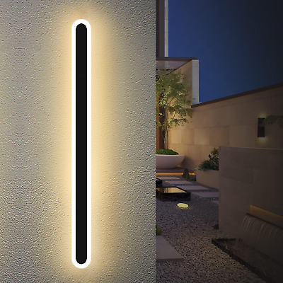 #ad Exterior Modern Long Strip Wall Light 39 Inch Wall Sconce with Warm White Light $99.25