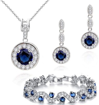 #ad Crystalline Azuria Jewelry Jewelry Sets for Women and Girls Jewelry Sets Wedding $379.00