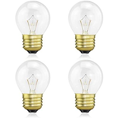 #ad Oven Light Bulb 40 Watt Appliance Bulb G45 Clear High Temp 120V 415 Lumens ... $15.20