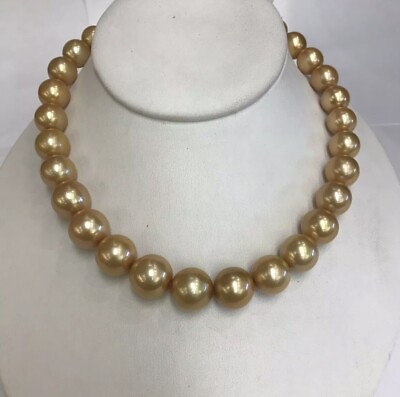 #ad Cultured Freshwater Pearls strands 11x15mm. 17”. Gold Clasp. $1100.00
