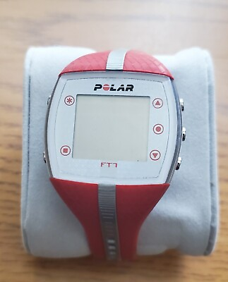 #ad Polar FT7 Heart Rate Monitor Watch Red Silver $84.00