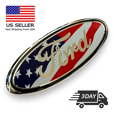#ad 9 Inch Flag Emblem USA American Grill Oval For Ford F150 FRONT GRILLE TAILGATE $21.99