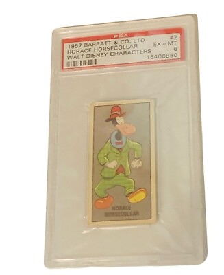#ad Walt Disney Tobacco Card 1957 Barratt Character PSA 6 Horace Horsecollar #2 trio $400.00