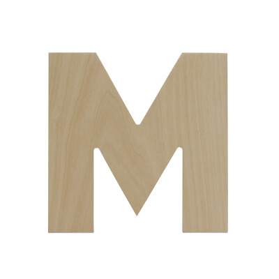 #ad Wooden Letter M 12 inch Unfinished Large Wood Letters for Crafts Woodpeckers $47.19