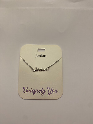 #ad NWT Jordan Personalized Name Silver Pendant 16 20quot; Necklace Uniquely You $5.99