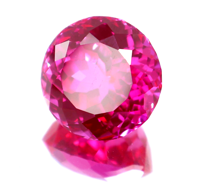#ad AAA 25 Ct Natural Ceylon Lovely Pink Sapphire Round Cut Certified Gemstone $36.49