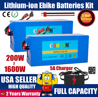 #ad Lithium ion Battery for 200W 1500W Ebike Electric Bicycle Motor Charger 10S 13S $182.99