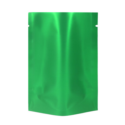 #ad 100x Matte Green Finish Top Fill Standing Bags 5x7.5in Free 2 Day Shipping $23.99