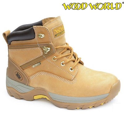 #ad MENS WOOD WORLD WATERPROOF HONEY SAFETY STEEL TOE CAP SHOES WORK BOOTS SIZE 6 13 GBP 48.95