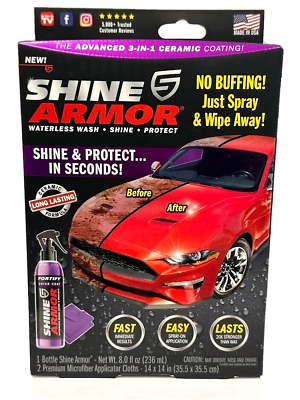 #ad SHINE ARMOR Ceramic Coating Waterless Wash Shine amp; Protect AS SEEN ON TV $13.50