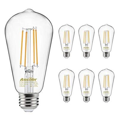 #ad Vintage LED Edison Bulbs 60 Watt 6 Count Pack of 1 2700K Warm White $38.16