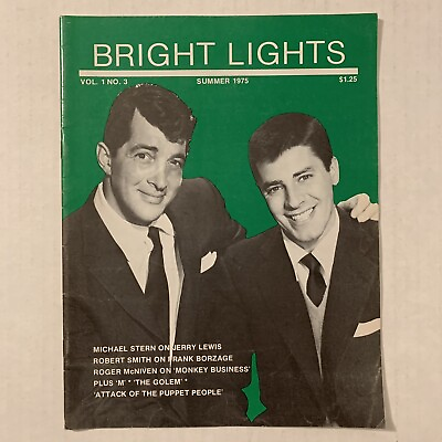#ad Bright Lights Magazine Volume 1 #3 1975 Film Movie Journal Jerry Lewis Borzage $19.99