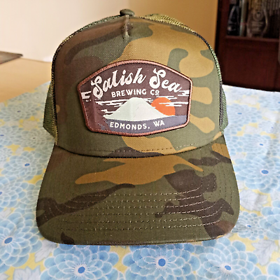 #ad Otto Camo Snapback Hat Cap Salish Sea Brewing Co Edmonds WA $9.74