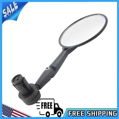 #ad 1pc Bicycle Handlebar End Mirror 360 Rotatable Round Bike Side Rearview Mirror $6.09