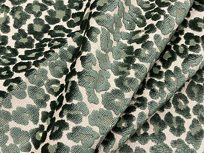 #ad Lee Jofa Epingle Velvet Animal Skin Fabric Le Leopard Emerald 2 yds 2012148.3 $400.00