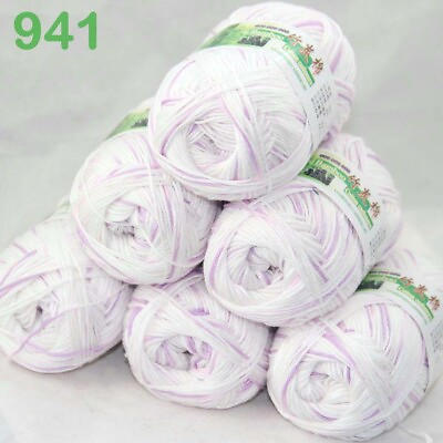 #ad Sale Lot 6SkeinsX50g Soft Bamboo Cotton Baby Wrap Hand Knitting Crochet Yarn 941 $19.79