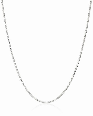 #ad Box 015 Italian Chain Necklace Sterling Silver 925 Fine Jewelry Gift 22 inches $13.28