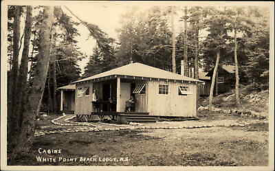 #ad Cabins at White Point Beach Lodge Nova Scotia Real Photo Postcard $7.91