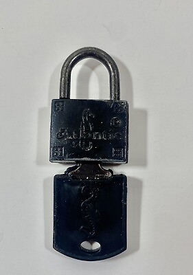 #ad Vintage Atlantic Small Padlock with Key black with logo $14.50