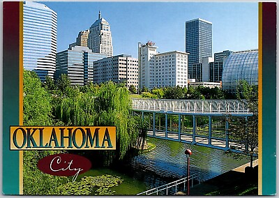 #ad Postcard: Oklahoma City Crystal Bridge Tropical Conservatory amp; Myriad Bot A206 $3.49