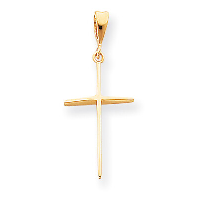 #ad 14k Yellow Gold Polished Cross Pendant K1174 $149.99