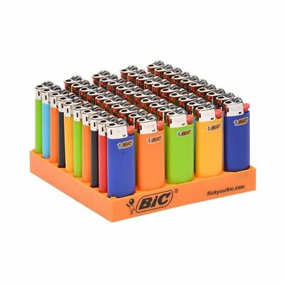 #ad BIC Small Mini Solid 12 Lighters Long Last Assorted Pink Blue Green Black $17.83