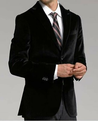 #ad Men Black Smoking Jacket Designer Elegant Luxury Stylish Party Wear Coats $134.99