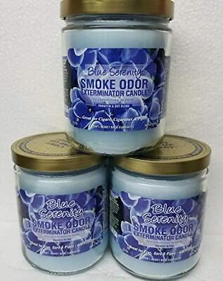 #ad Smoke Odor Exterminator 13oz Jar Candles Blue Serenity 3 $35.36