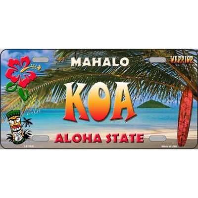 #ad Koa Hawaii State Novelty Metal License Plate Tag LP 7820 $11.25