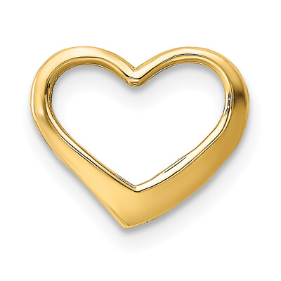 #ad Lex amp; Lu 14k Yellow Gold 2D Floating Heart Charm $66.99